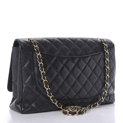 Chanel Caviar Quilted Maxi Single Flap Black 3 of 9