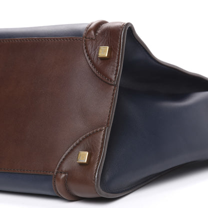 Celine Smooth Calfskin Mini Tri-Color Luggage Navy 8 of 10