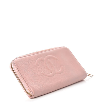 Chanel Caviar Timeless Zip Around Wallet Pink 3 of 5