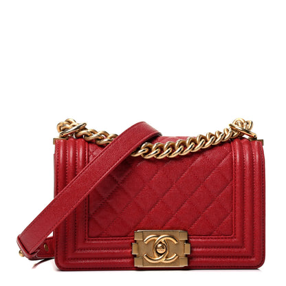Chanel Caviar Quilted Small Boy Flap Red 1 of 4