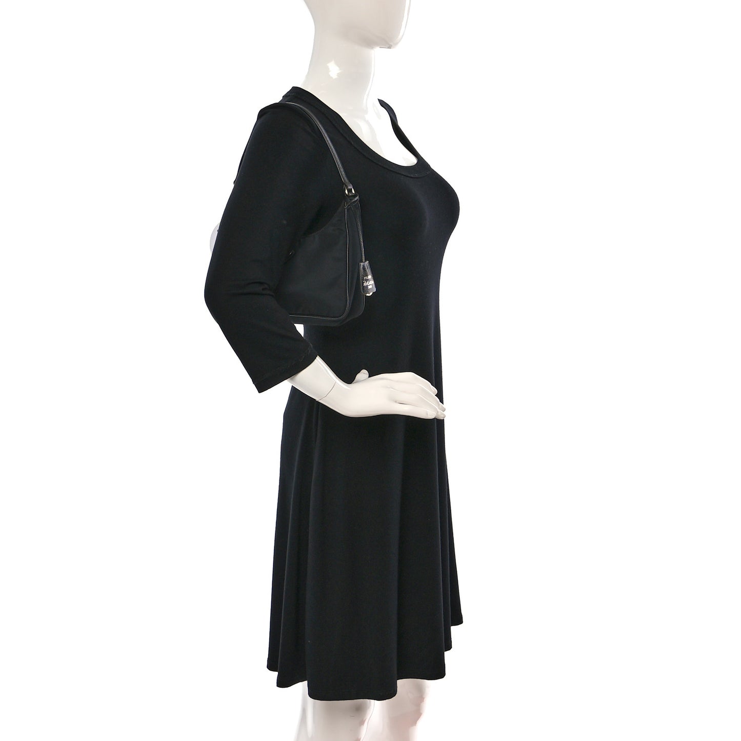 Tessuto Nylon Saffiano Mini Re-Edition 2005 Bag Black