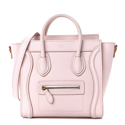 Celine Drummed Calfskin Nano Luggage Pale Pink 1 of 13