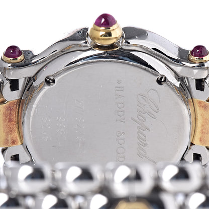 Chopard Stainless Steel 18K Yellow Gold 5 Diamond 26mm Happy Sport Quartz Watch 5 of 10