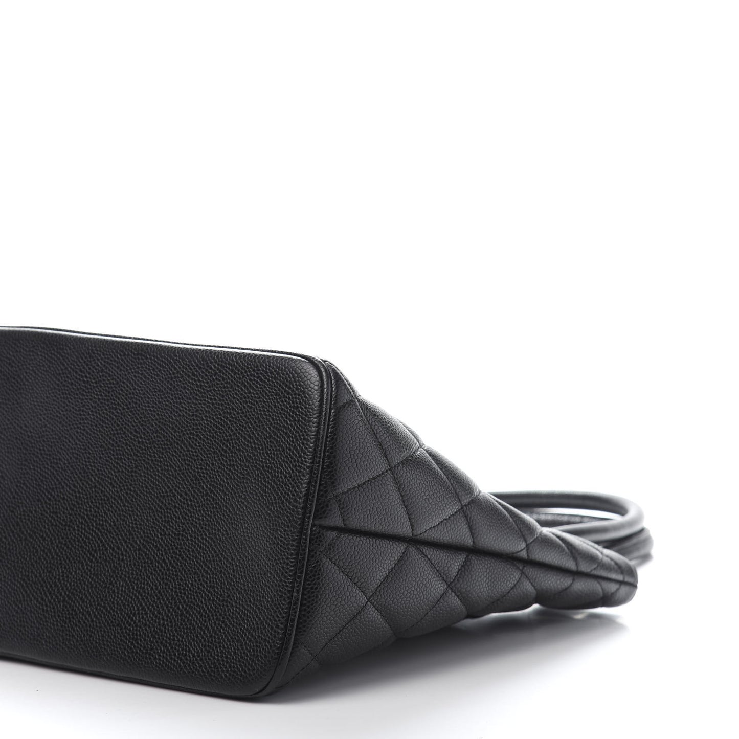 Caviar Quilted Medallion Tote Black