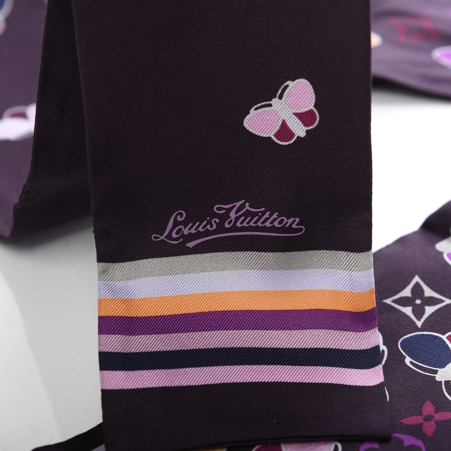 Louis Vuitton Silk Papillon Butterfly Bandeau Violet 2 of 5