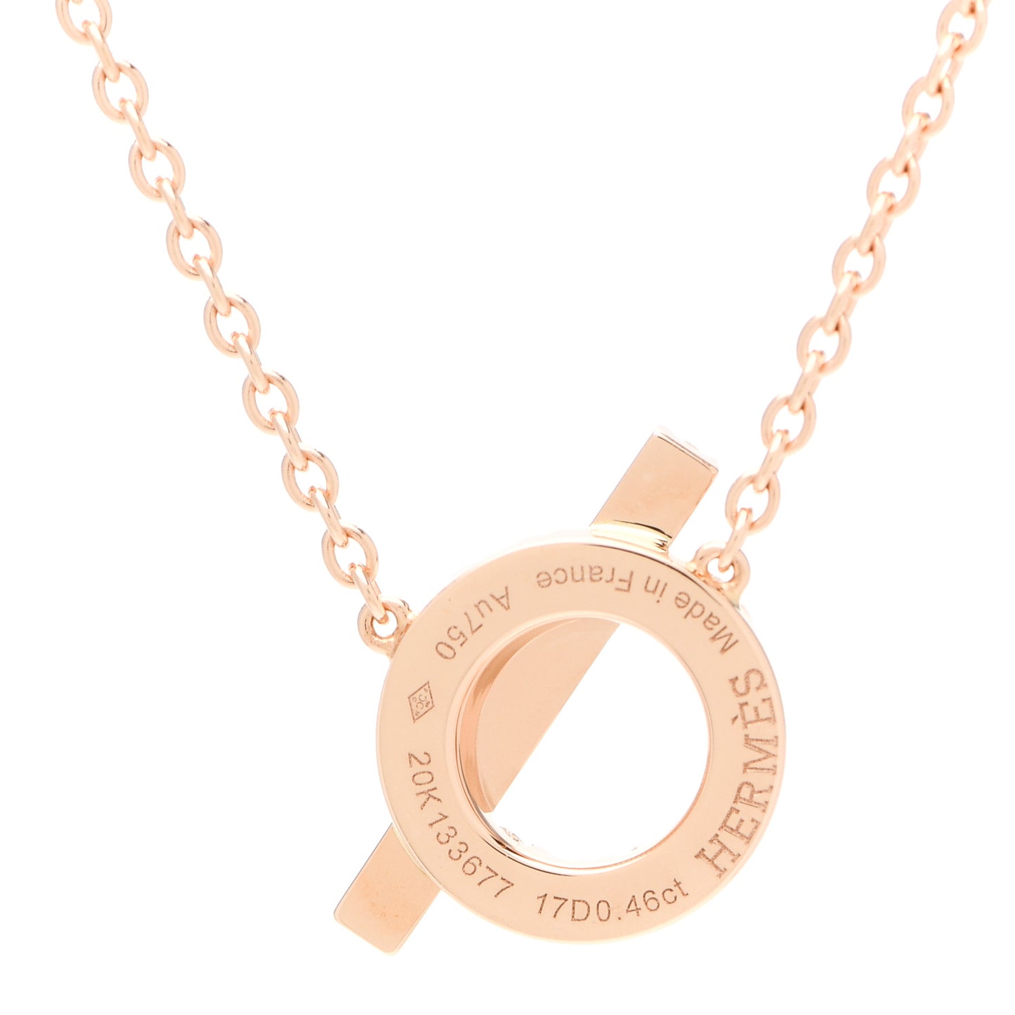 18K Rose Gold Diamond Finesse Pendant Necklace