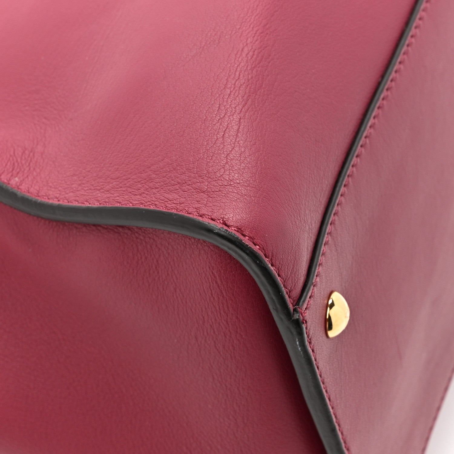 Fendi Vitello Seta Alacantara Large Peekaboo Iconic Satchel Black Cherry Fumo 11 of 13