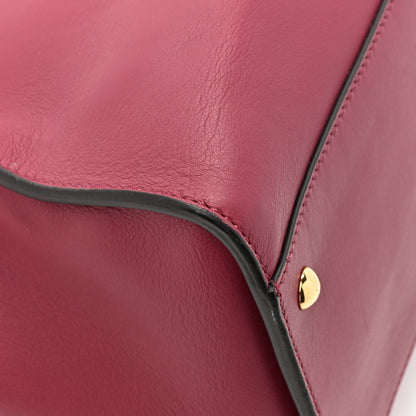 Fendi Vitello Seta Alacantara Large Peekaboo Iconic Satchel Black Cherry Fumo 11 of 13