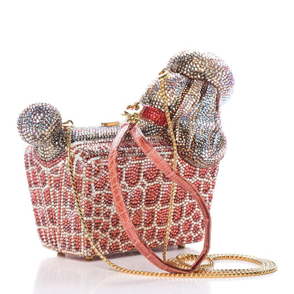 Judith Leiber Crystal Chloe Poodle Minaudiere Clutch Multicolor 3 of 7