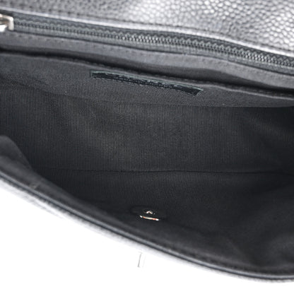 Chanel Caviar Chevron Quilted Small Single Flap Black 5 of 10