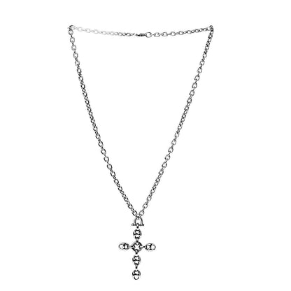 Gucci Sterling Silver Link Cross Pendant Necklace 3 of 5