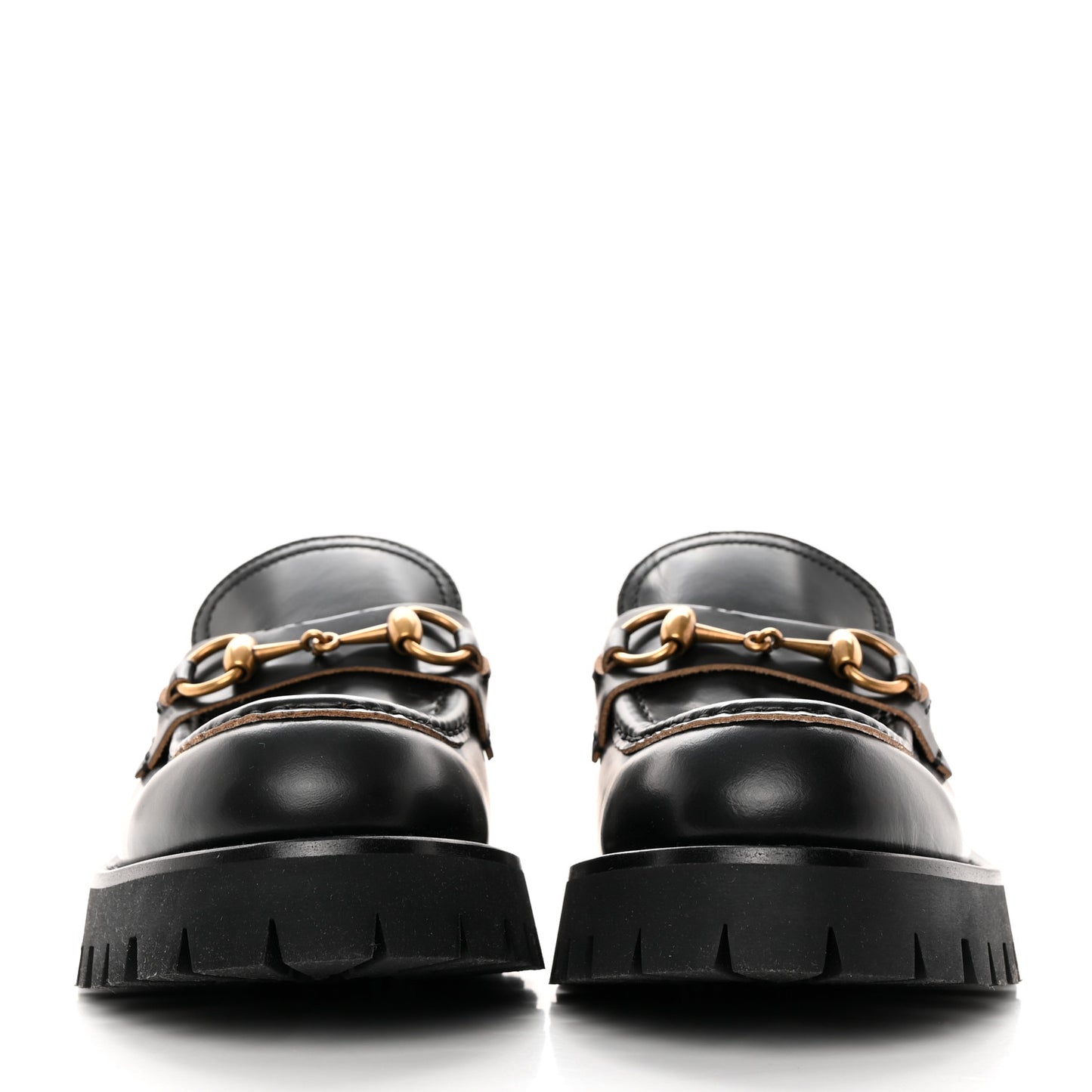 Cordovan Lux Womens Harald Horsebit 25mm Platform Loafers 37 Black
