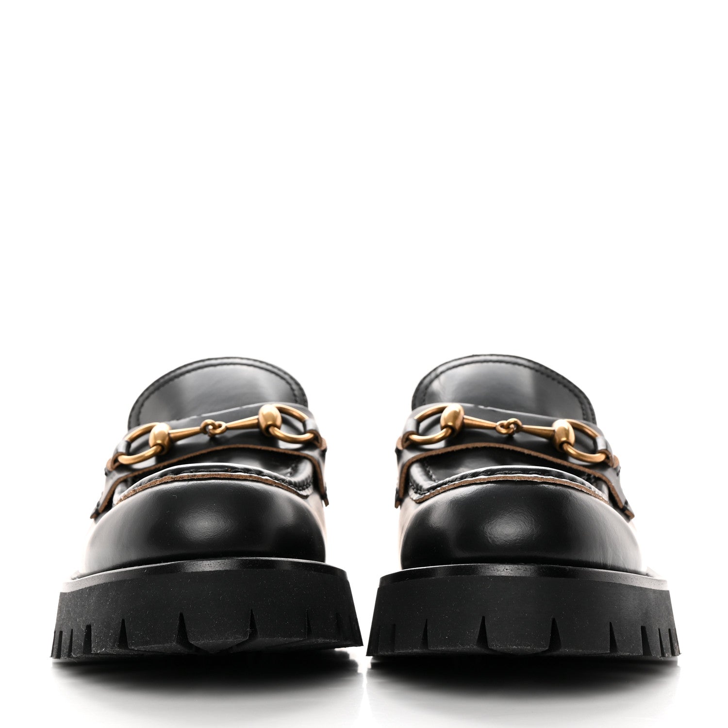 Gucci Cordovan Lux Womens Harald Horsebit 25mm Platform Loafers 37 Black 2 of 14
