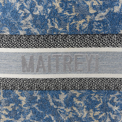 Christian Dior Canvas Embroidered Large Brocart Book Tote Blue 10 of 10