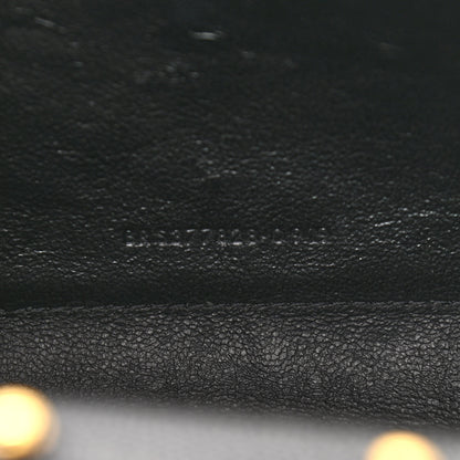 Saint Laurent Grain De Poudre Matelasse Chevron Monogram Chain Wallet Black 7 of 10