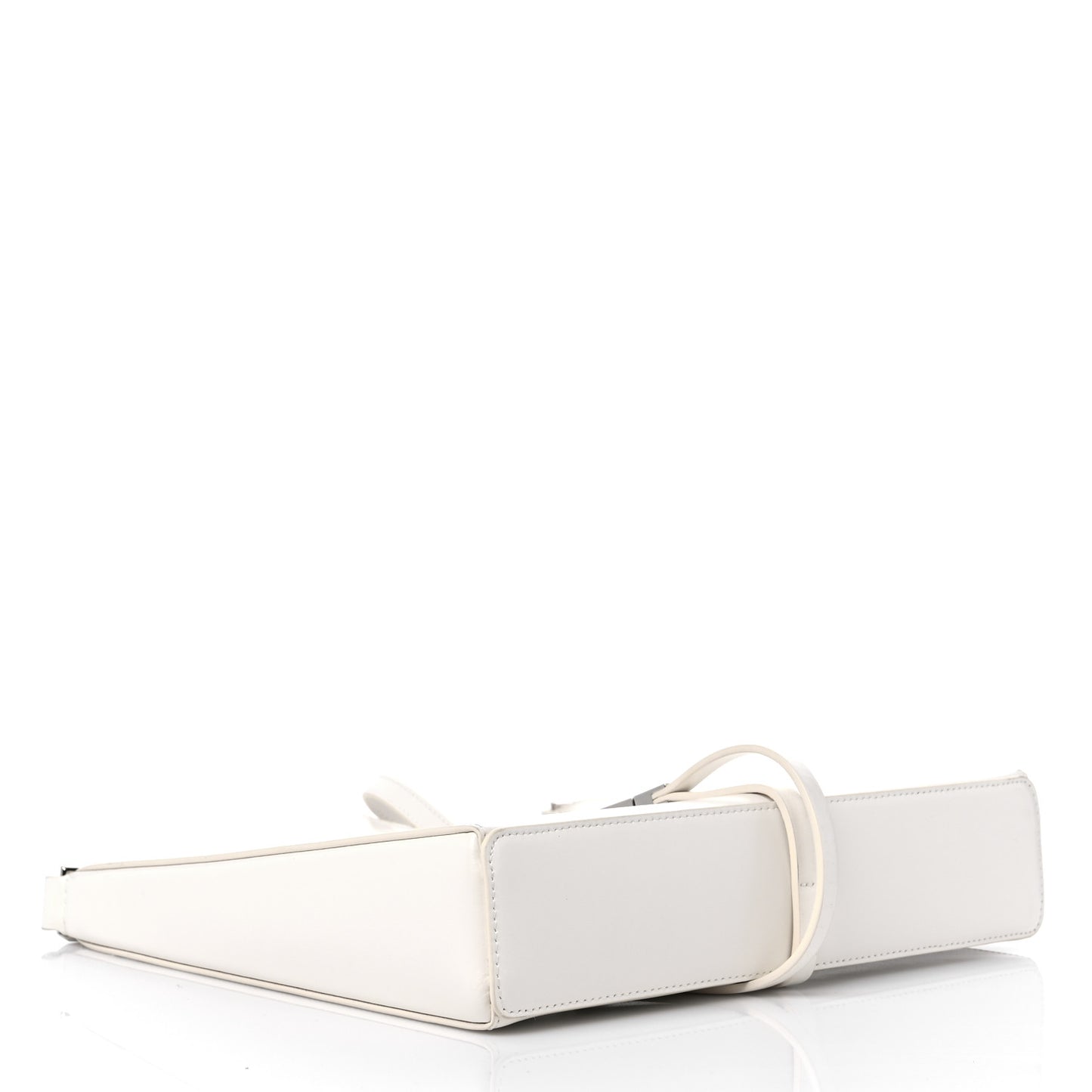 Box Calfskin Small Cut Out Shoulder Bag Ivory