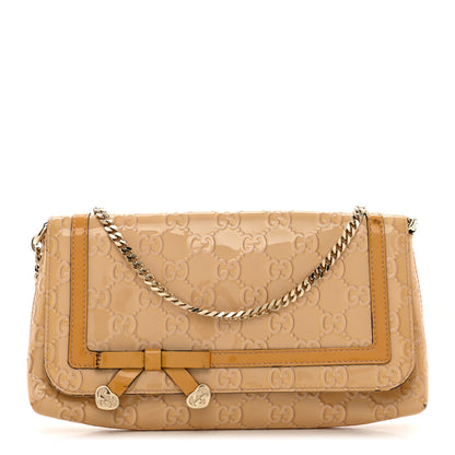 Gucci Patent Guccissima Mini Mayfair Bag Beige 1 of 19