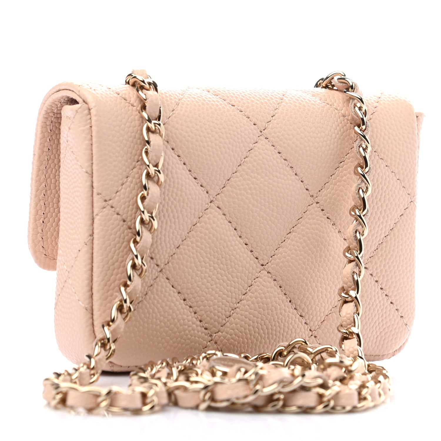 Chanel Caviar Quilted Mini Chain Belt Bag Light Beige 2 of 7