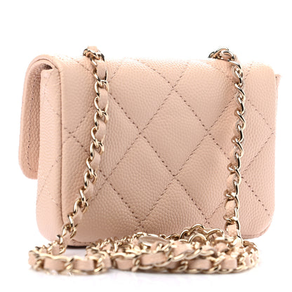 Chanel Caviar Quilted Mini Chain Belt Bag Light Beige 2 of 7