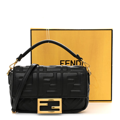 Fendi Nappa FF 1974 Embossed Mini Baguette Black 12 of 12