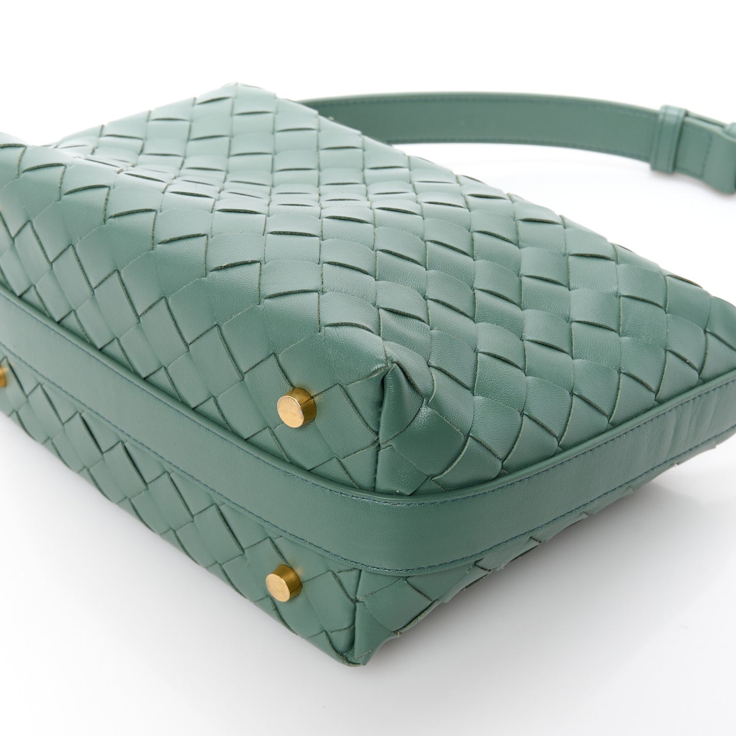 Calfskin Nappa Intrecciato Mini Wallace Aloe