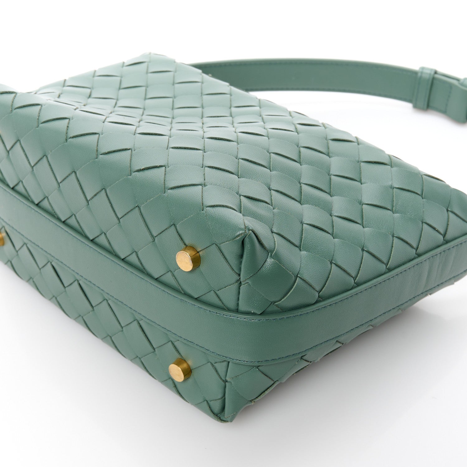 Bottega Veneta Calfskin Nappa Intrecciato Mini Wallace Aloe 20 of 21