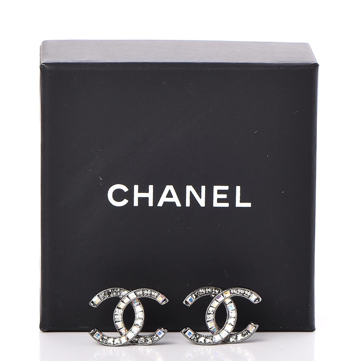 Chanel Crystal Baguette CC Earrings 5 of 5