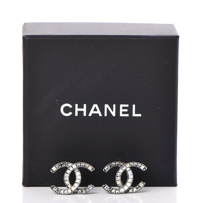 Chanel Crystal Baguette CC Earrings 5 of 5