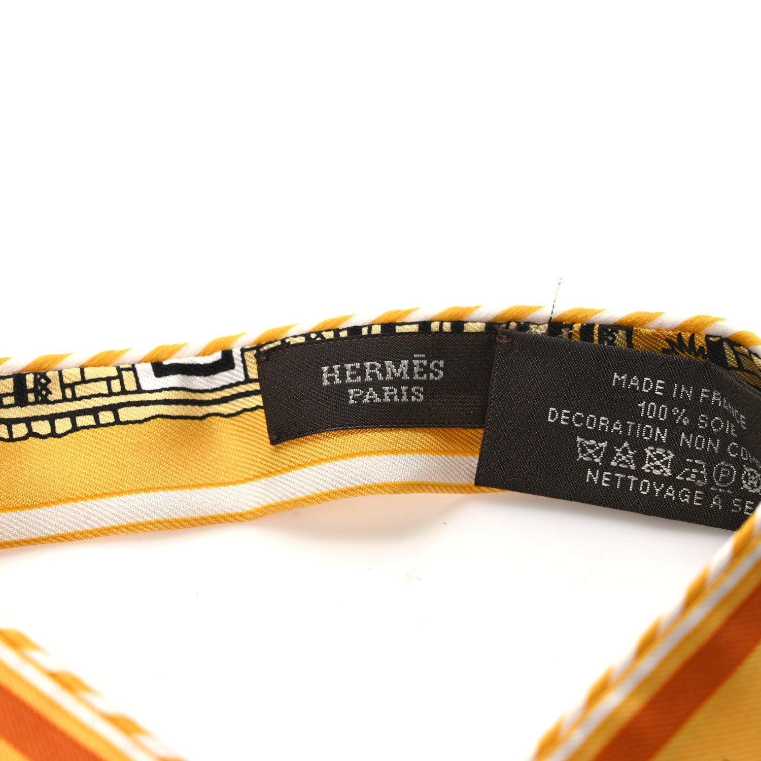 Hermes Silk Candy Doll Hermes-Paris Station Twilly Miel Caramel Black 3 of 5