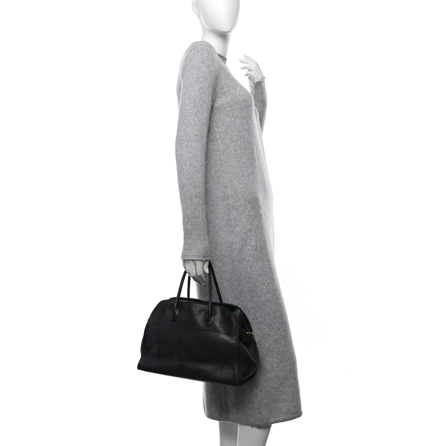 Polished Saddle Calfskin Soft Margaux 12 Black