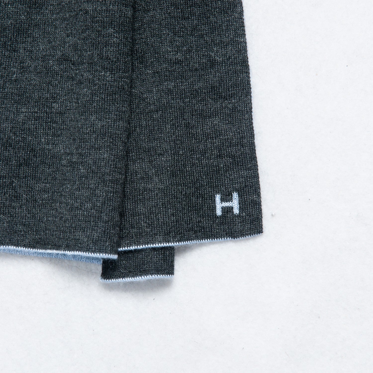 Hermes Cashmere Silk Aller Retour Scarf Glacier Carbone 3 of 6