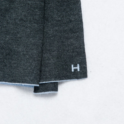 Hermes Cashmere Silk Aller Retour Scarf Glacier Carbone 3 of 6