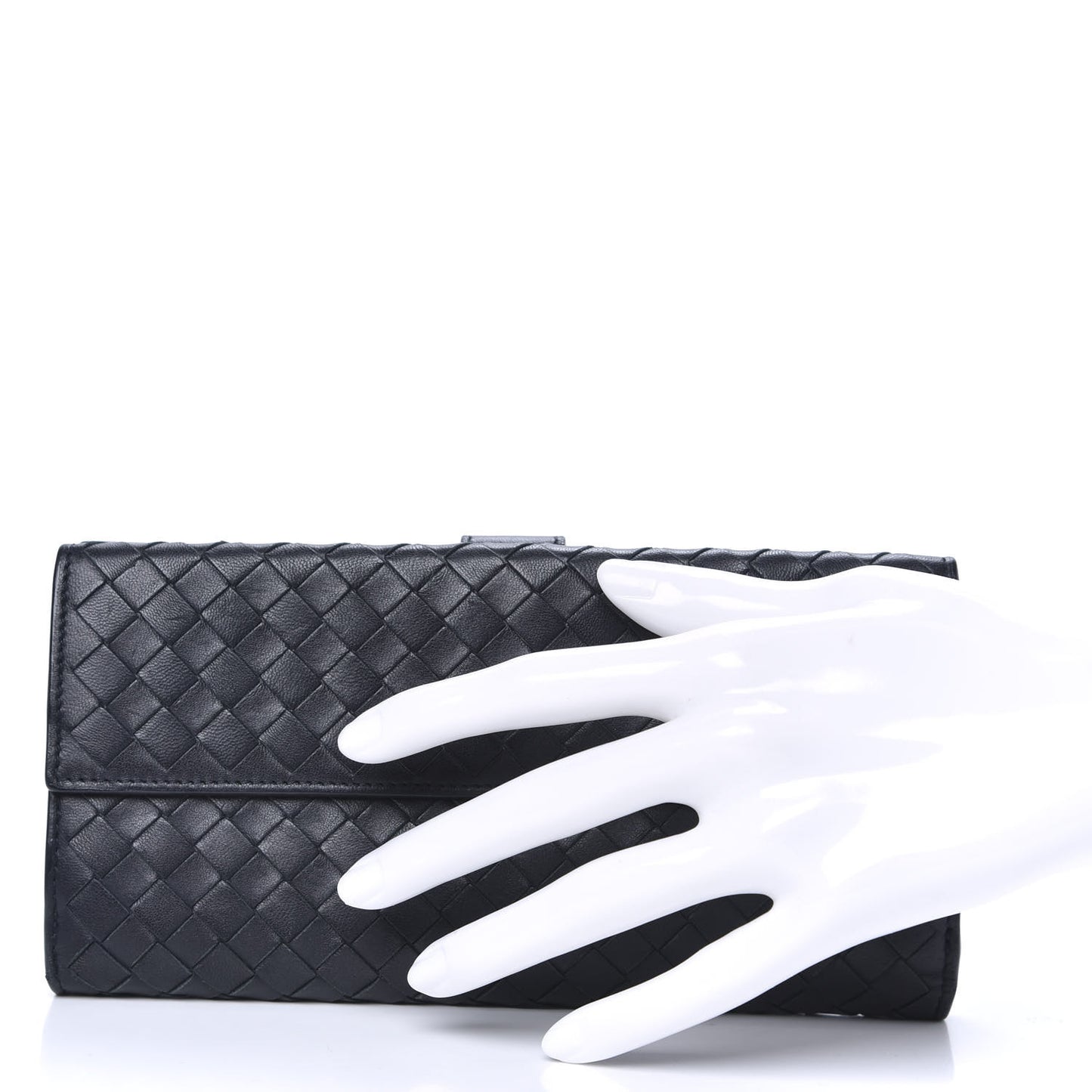 Nappa Intrecciato Continental Wallet Black