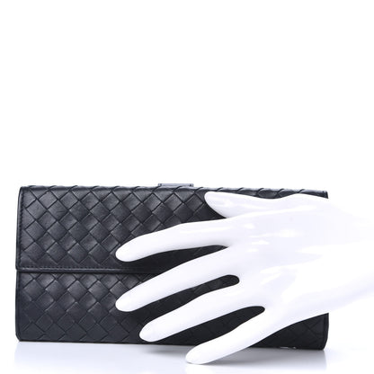 Bottega Veneta Nappa Intrecciato Continental Wallet Black 2 of 9