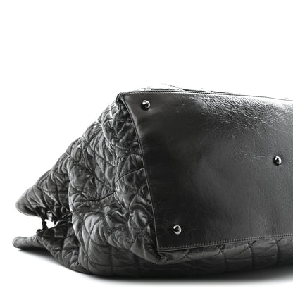 Chanel Glazed Calfskin Quilted Large Chain Me Tote Dark Grey 9 of 10