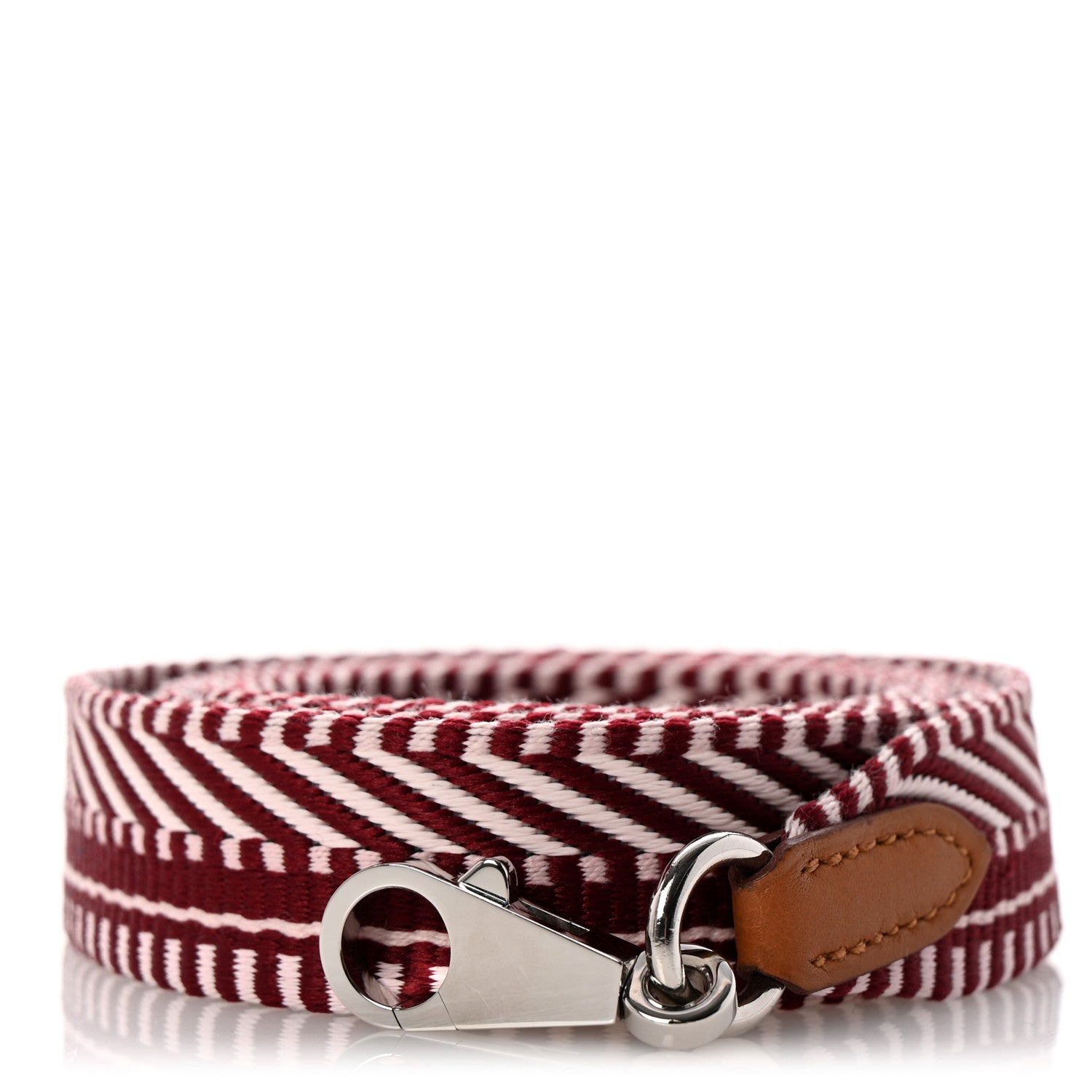 Hermes Toile Swift 25mm Sangle Cavale Shoulder Strap Red Pink 1 of 5