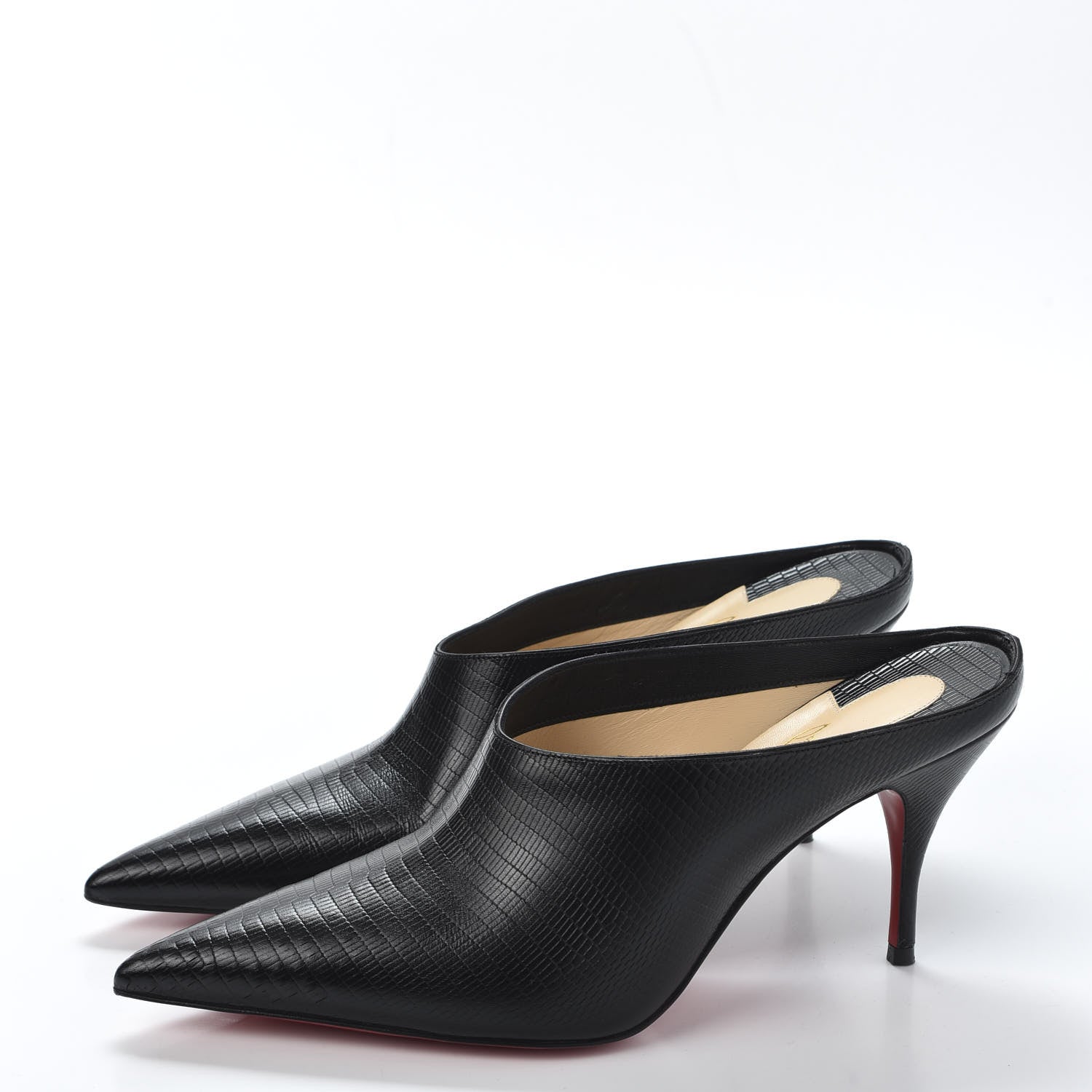 Christian Louboutin Calfskin Zarli Quart 80 Mules 38 Black 3 of 8