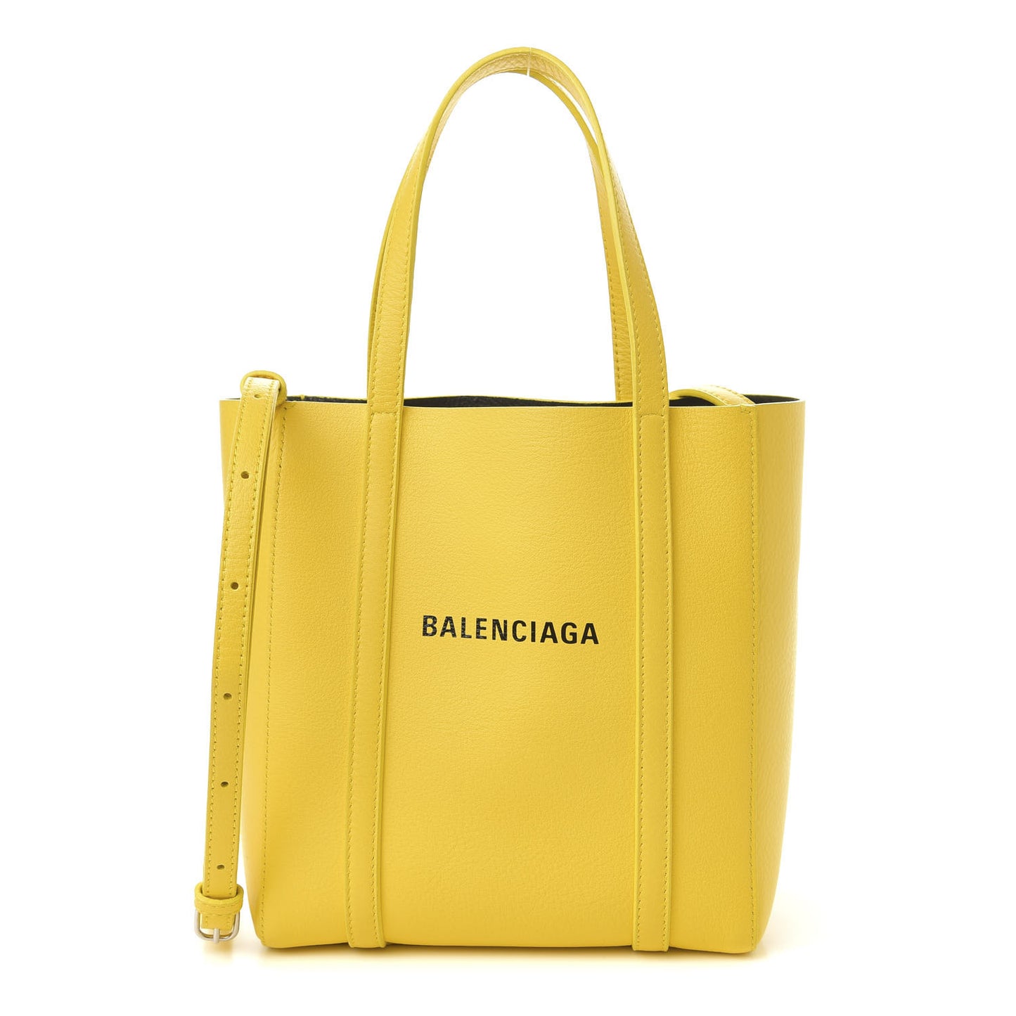 Smooth Calfskin Logo XXS Everyday Tote Jaune Soleil Black