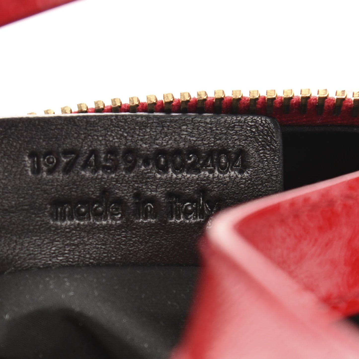 Textured Patent Mini Y-Mail Tote Red