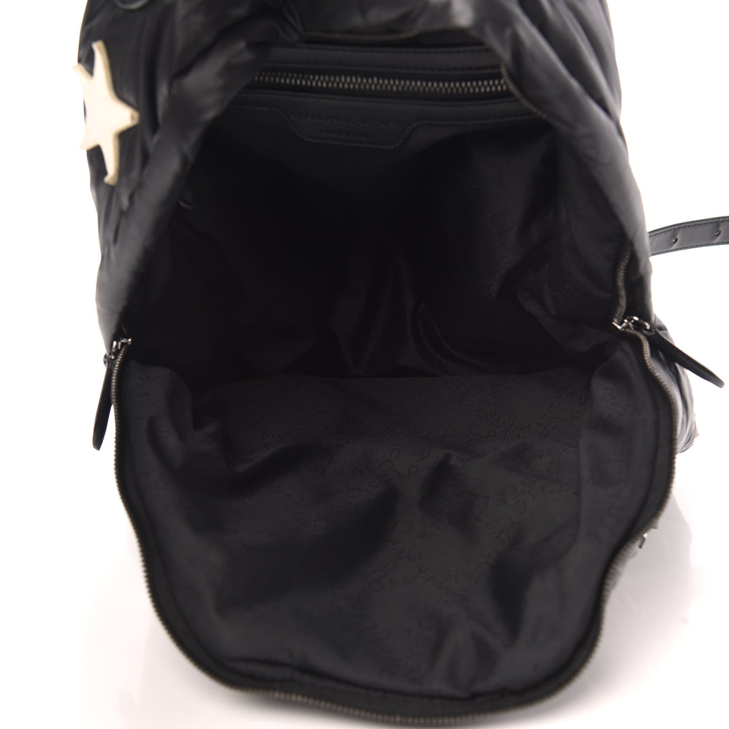 Stella McCartney Polyamide Falabella Go Stars Backpack Black White 4 of 11