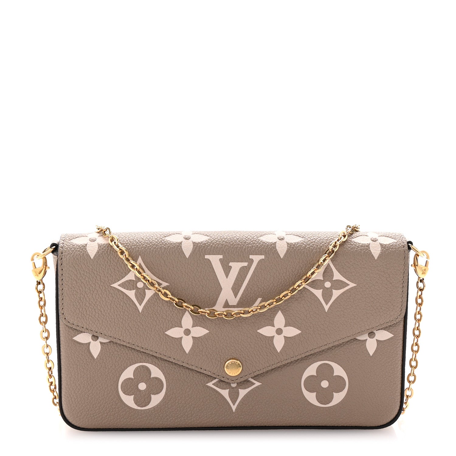 Louis Vuitton Empreinte Monogram Giant Felicie Pochette Tourterelle Creme 1 of 11