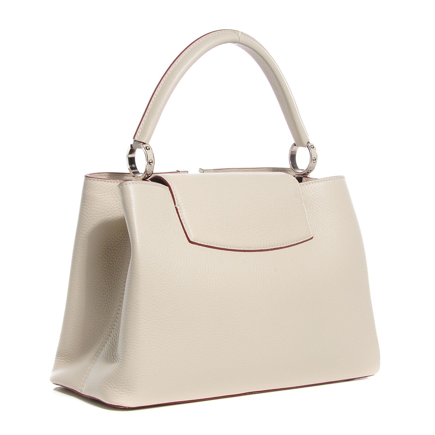 Louis Vuitton Taurillon Capucines MM Blanc Casse 3 of 7