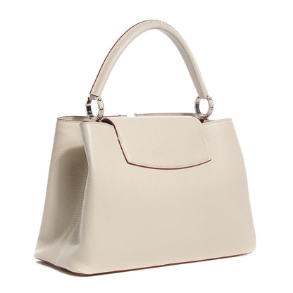 Louis Vuitton Taurillon Capucines MM Blanc Casse 3 of 7
