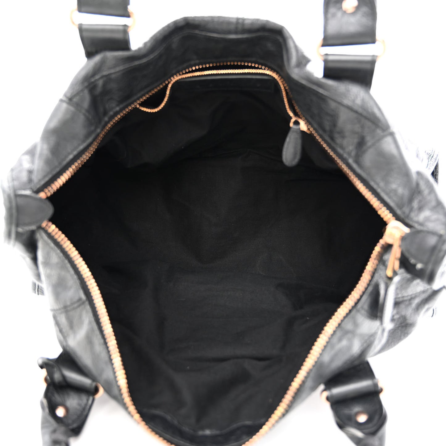 Agneau Giant 21 Rose Gold Hardware Work Black