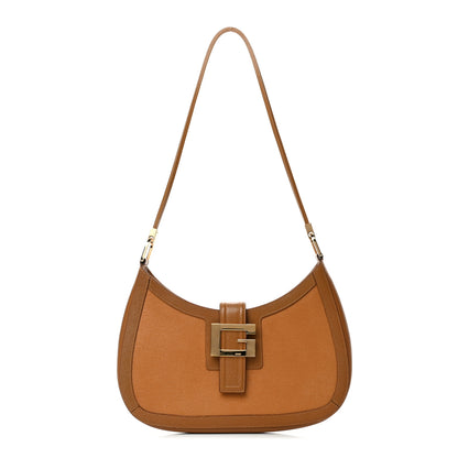 Gucci Calfskin G Buckle Shoulder Bag Tan 1 of 4