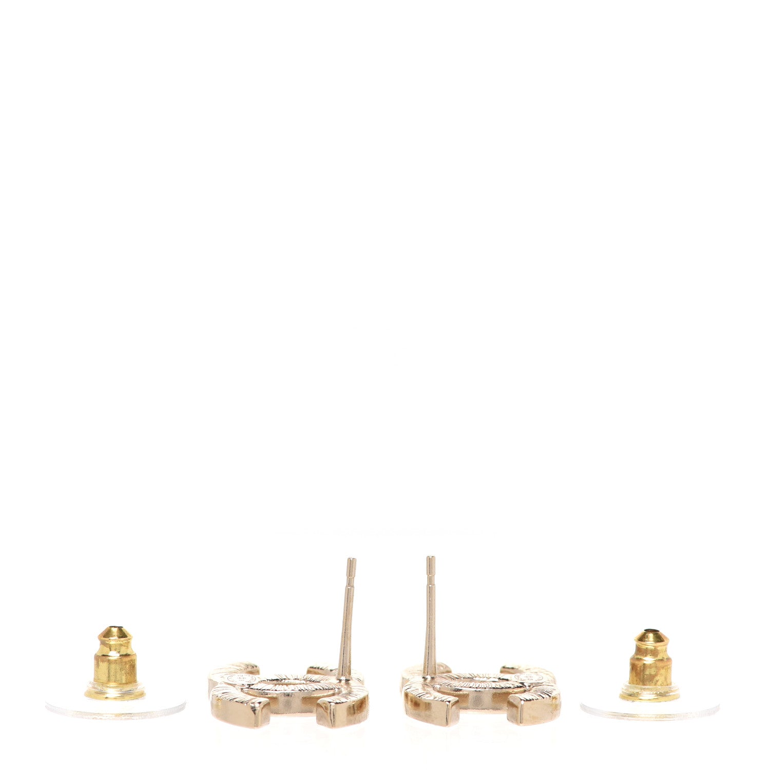 Chanel Crystal CC Earrings Gold 3 of 5