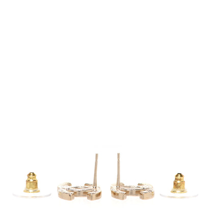Chanel Crystal CC Earrings Gold 3 of 5