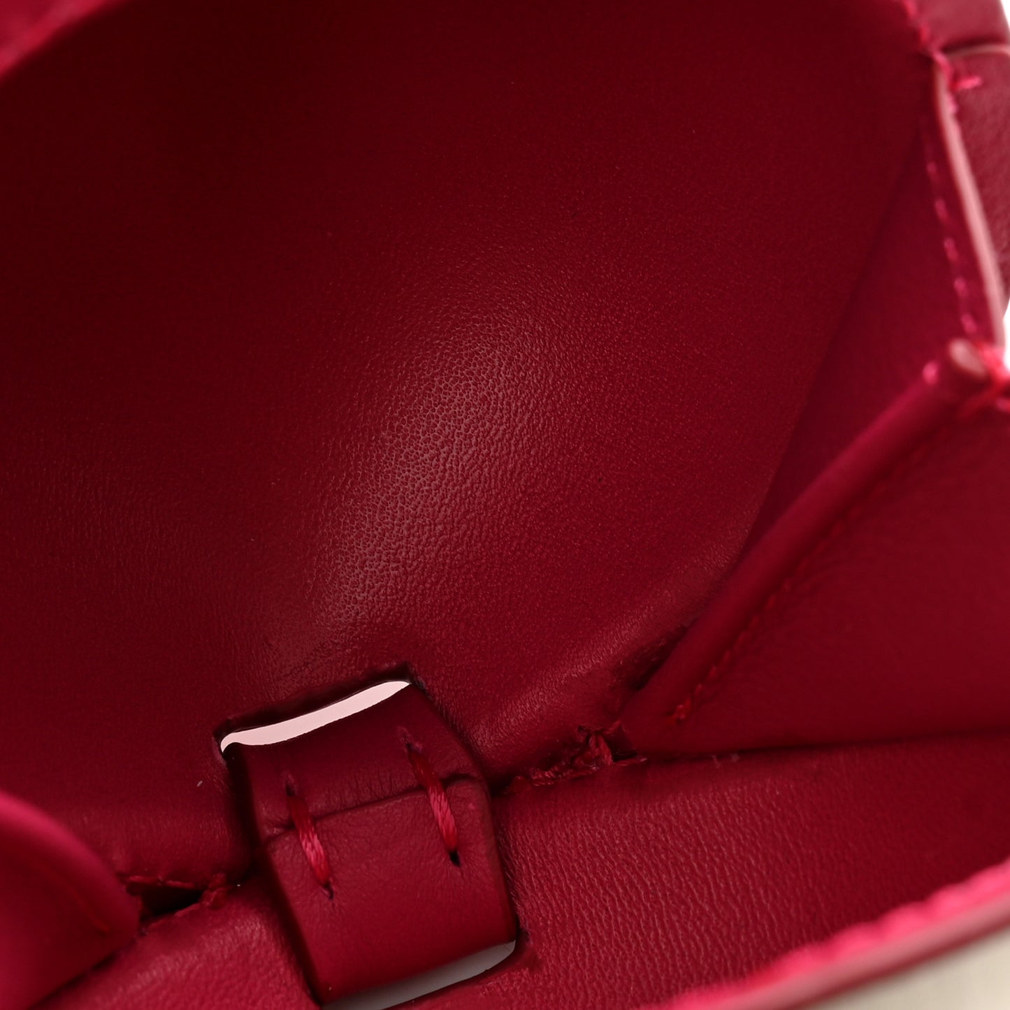 Calfskin Peach Pouch Peach Bloom