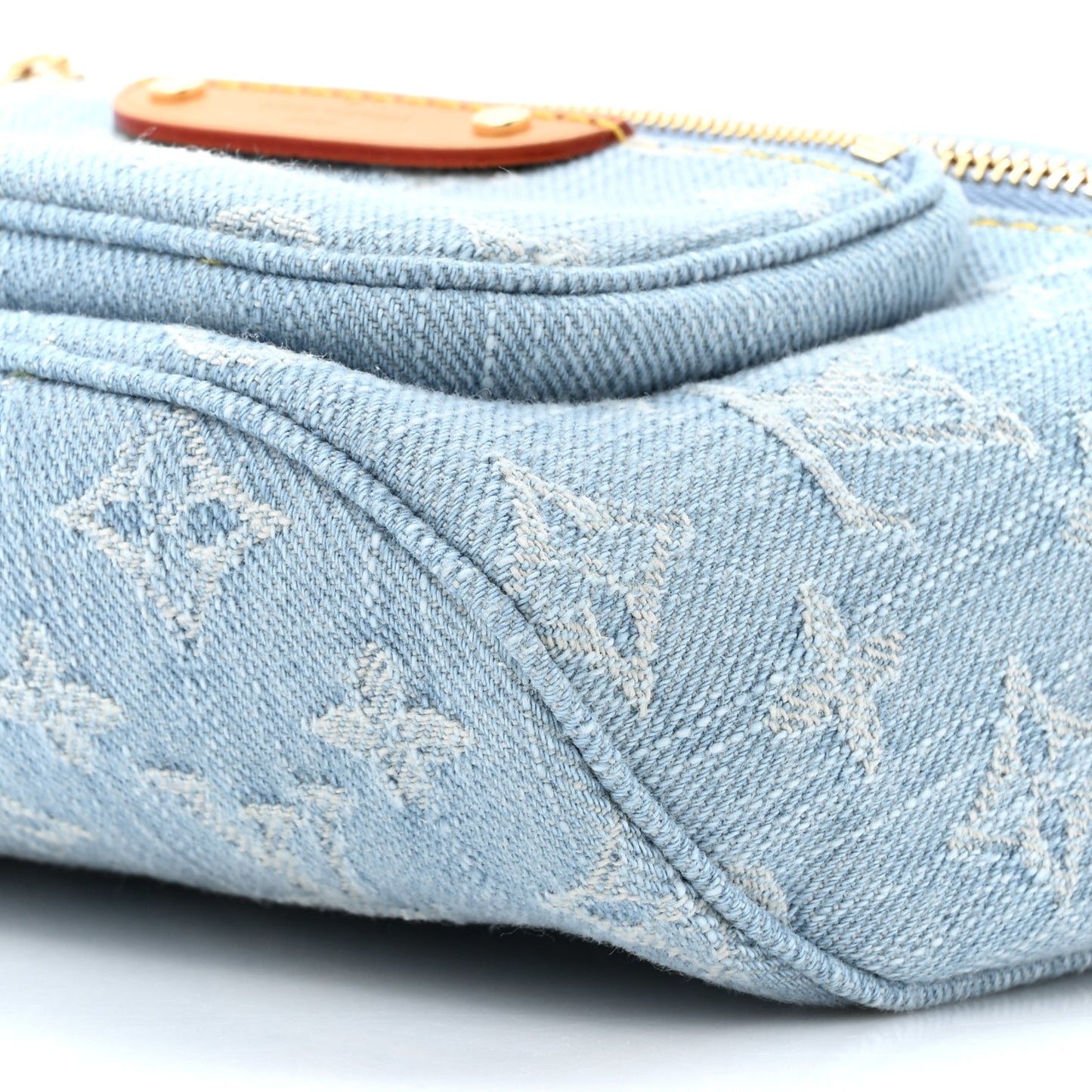 Monogram Denim Mini Bumbag Sky Blue