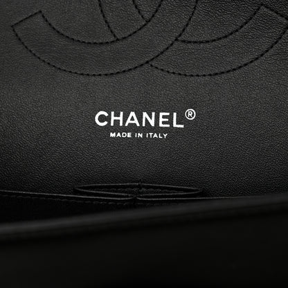Chanel Lambskin Chevron Quilted Jumbo Double Flap So Black 6 of 11